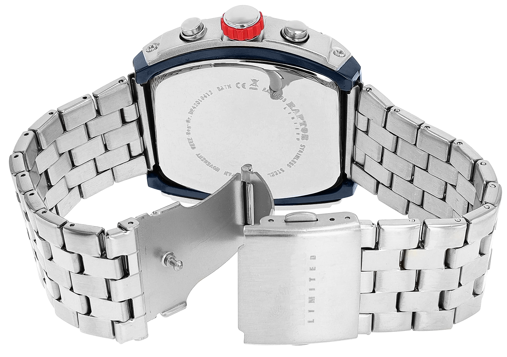 Raptor Limited Herrenuhr "Louis" mit Edelstahlarmband