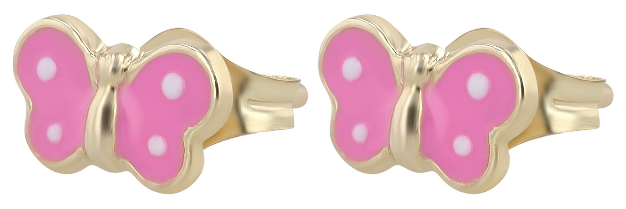 333/- Gold "Abir" Schmetterling, Ohrstecker, Gelbgold, 8 Karat, Kinder