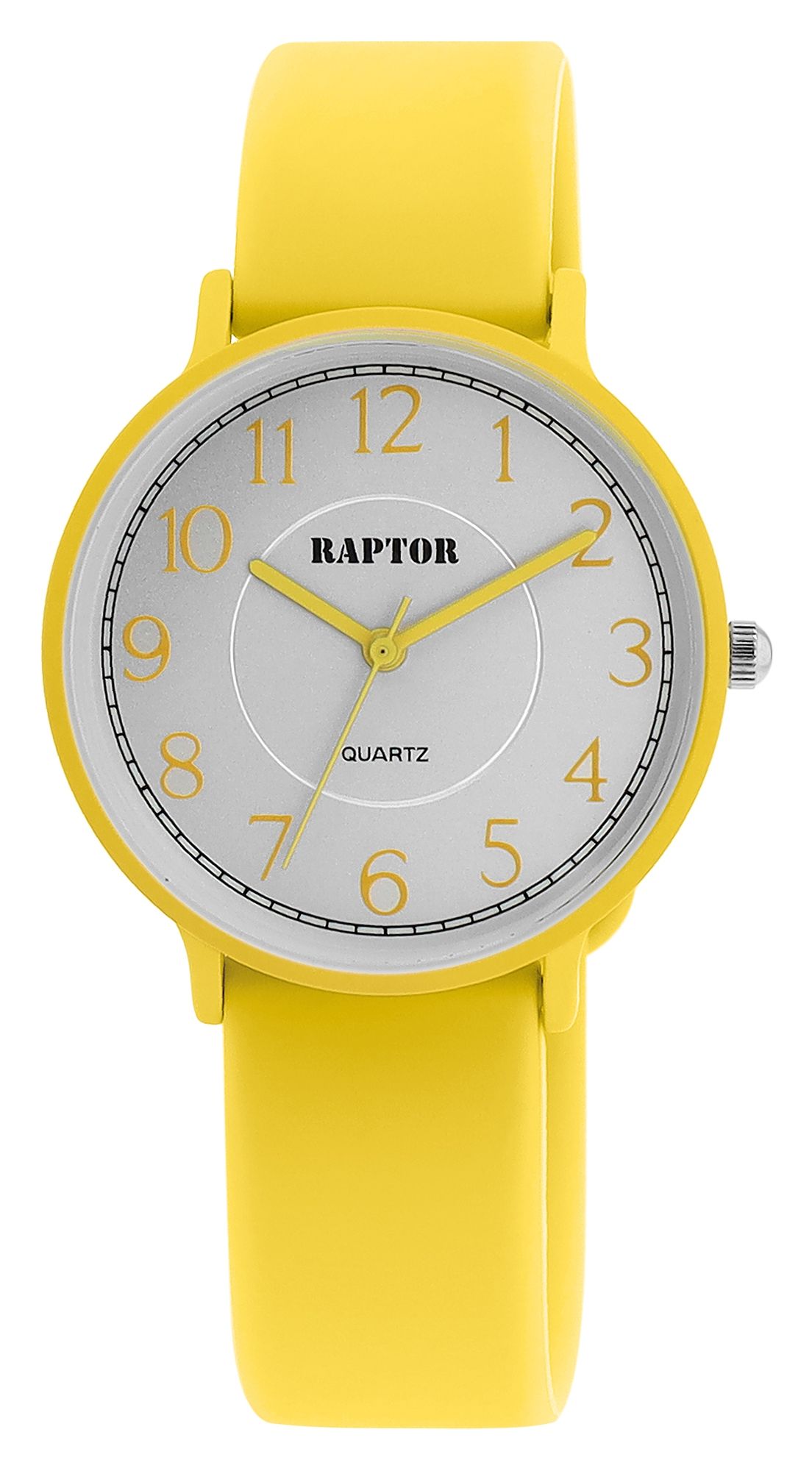 Raptor Damenuhr "Flavia" mit Silikonband, Ø 34 mm, gelb