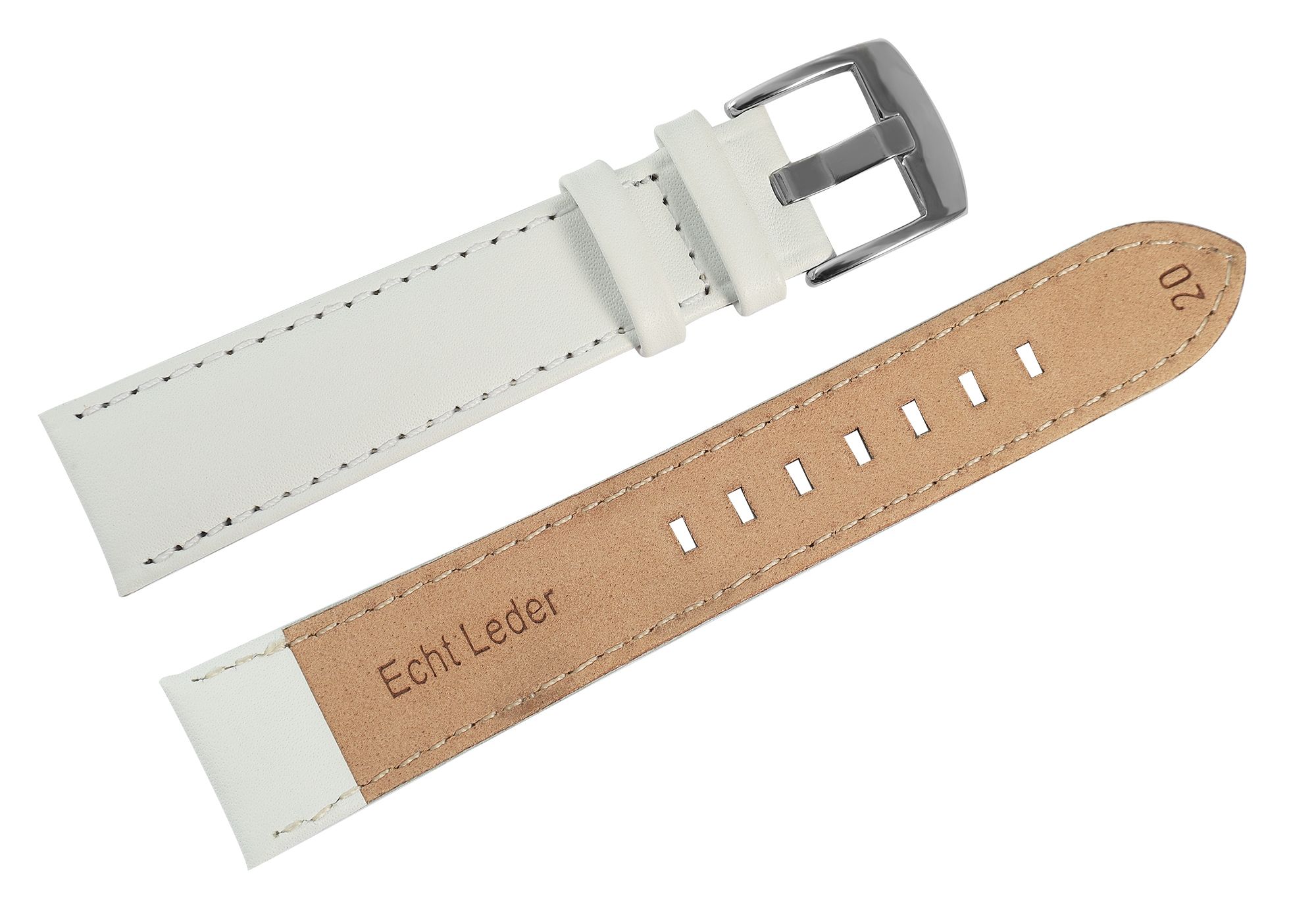 Echt Lederarmband, super soft, weiß