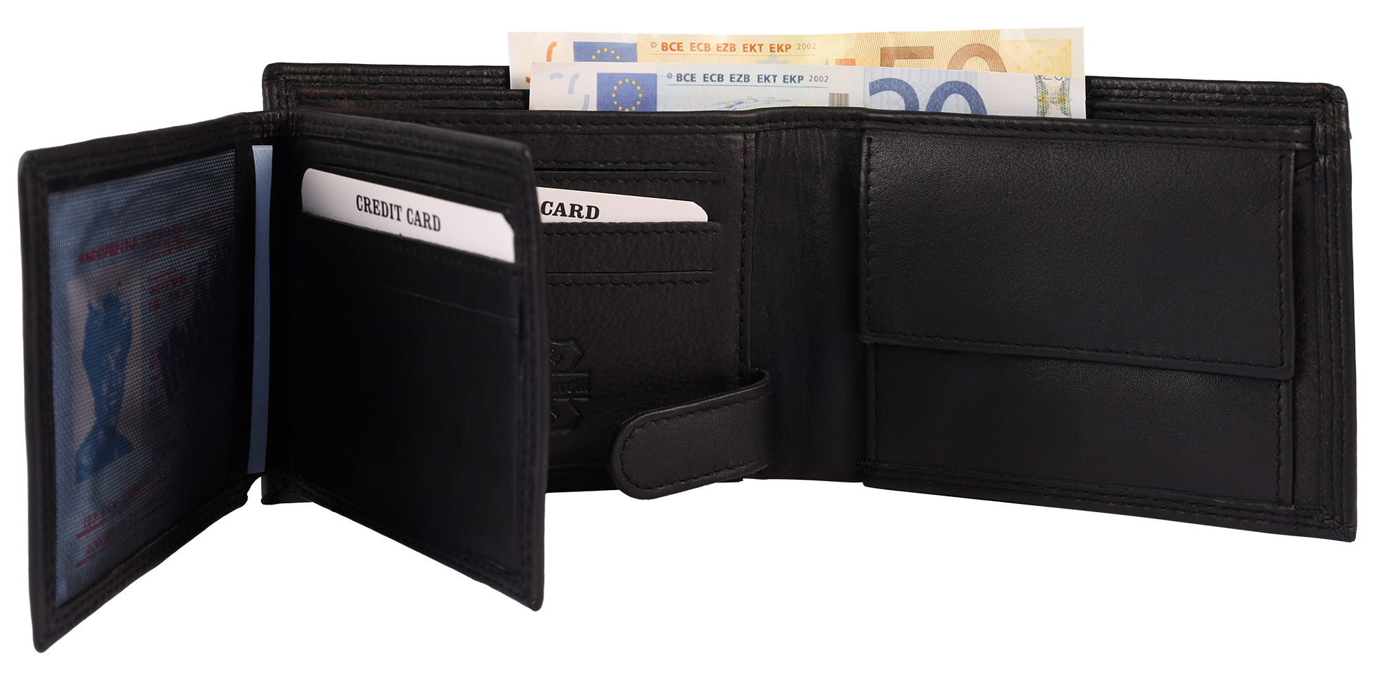 Leonardo Verrelli Echtleder (Nappa) Geldbörse, RFID, Querformat