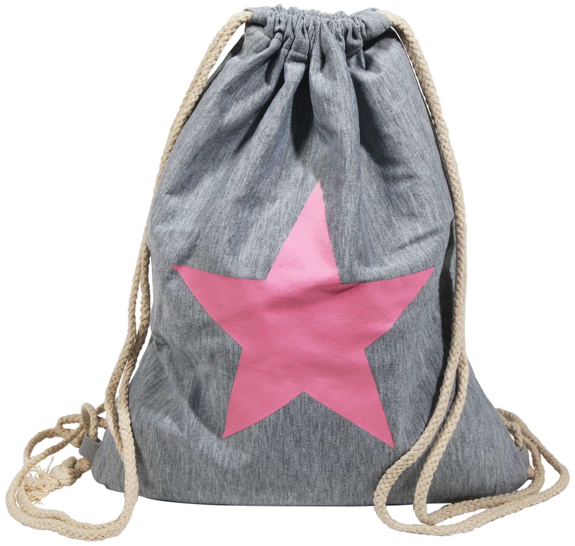 Beutel Rucksack, 40 x 32 cm, hellgrau