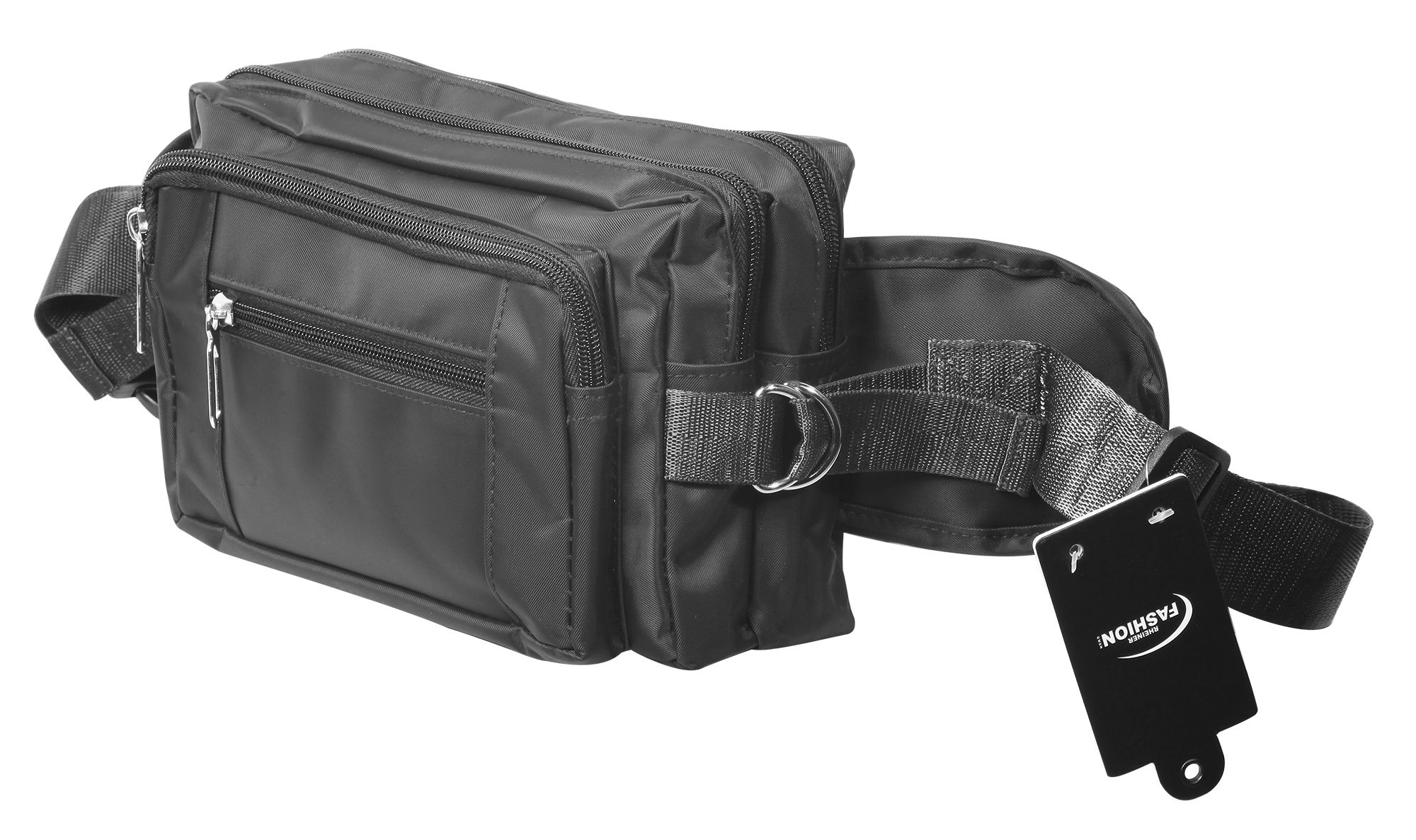 Modische Hüfttasche aus Polyester, schwarz
