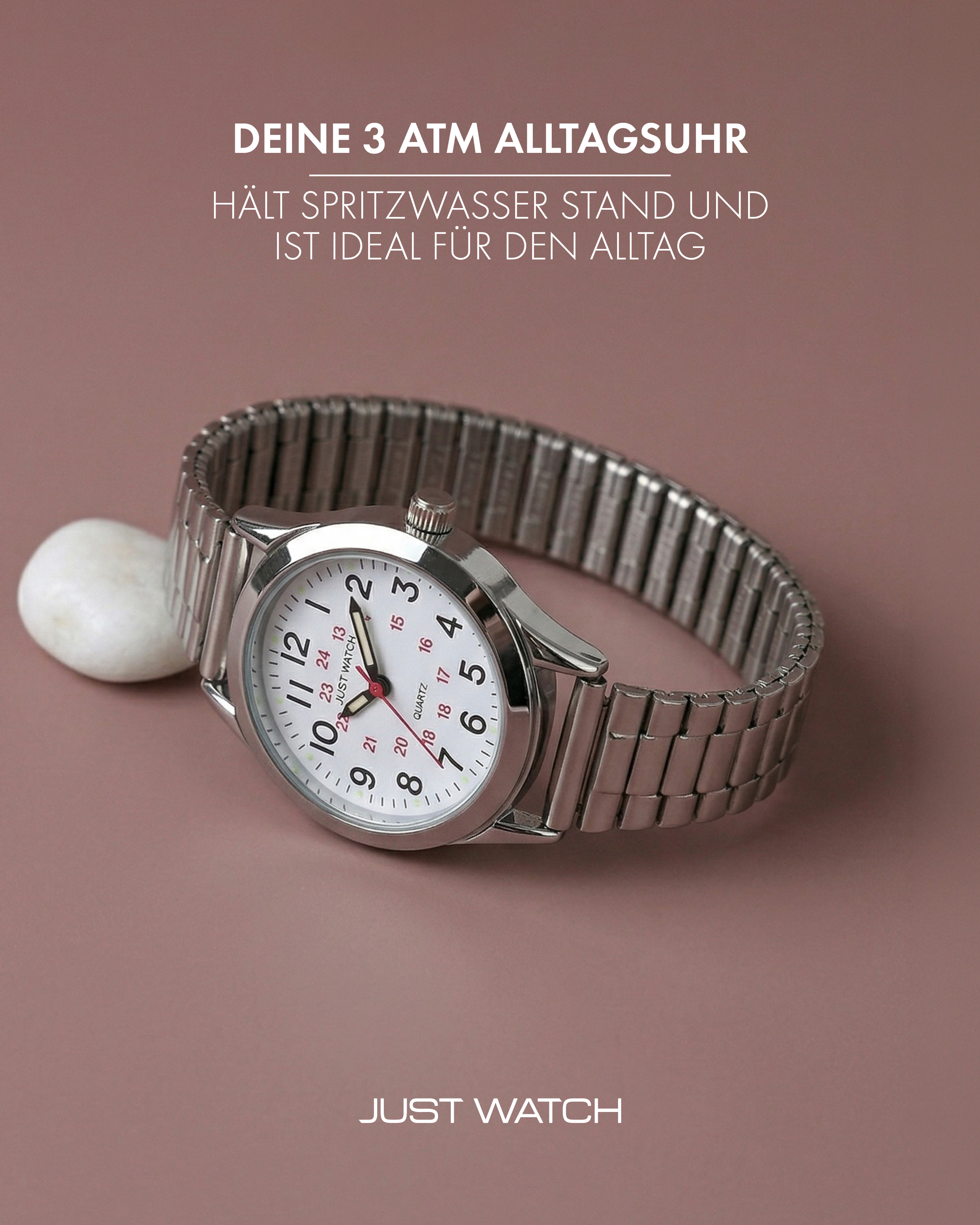 Just Watch Damenuhr "May" mit Edelstahlzugband, Ø 27,5 mm
