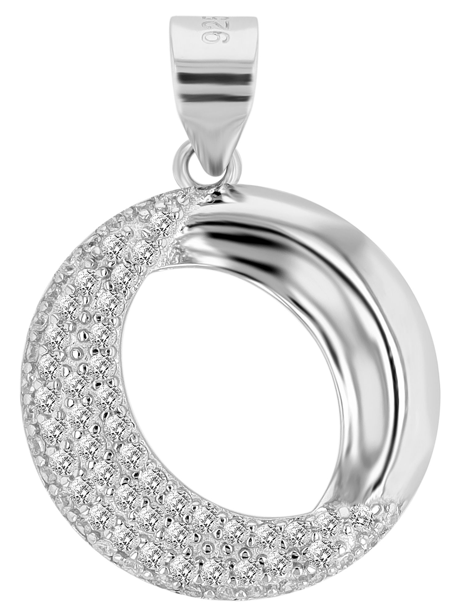 Akzent Kettenanhänger "Fiore" aus 925er Sterlingsilber, rhodiniert
