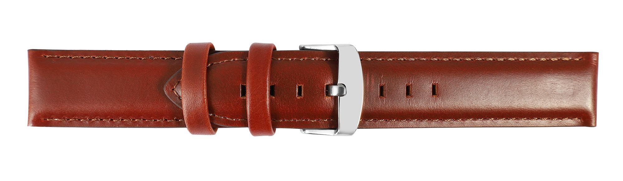 Echtleder Uhrenarmband (Quick-Release), rot-braun, 20 mm