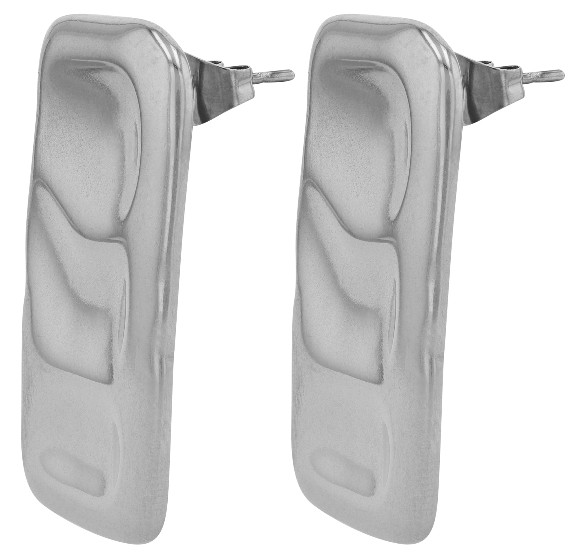 "Klaudi" Edelstahl Ohrstecker, silberfarben