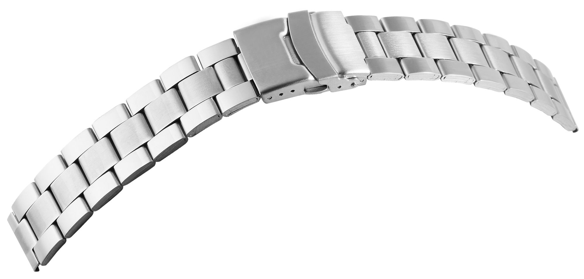 Edelstahl-Uhrenarmband, silberfarben, 18 mm