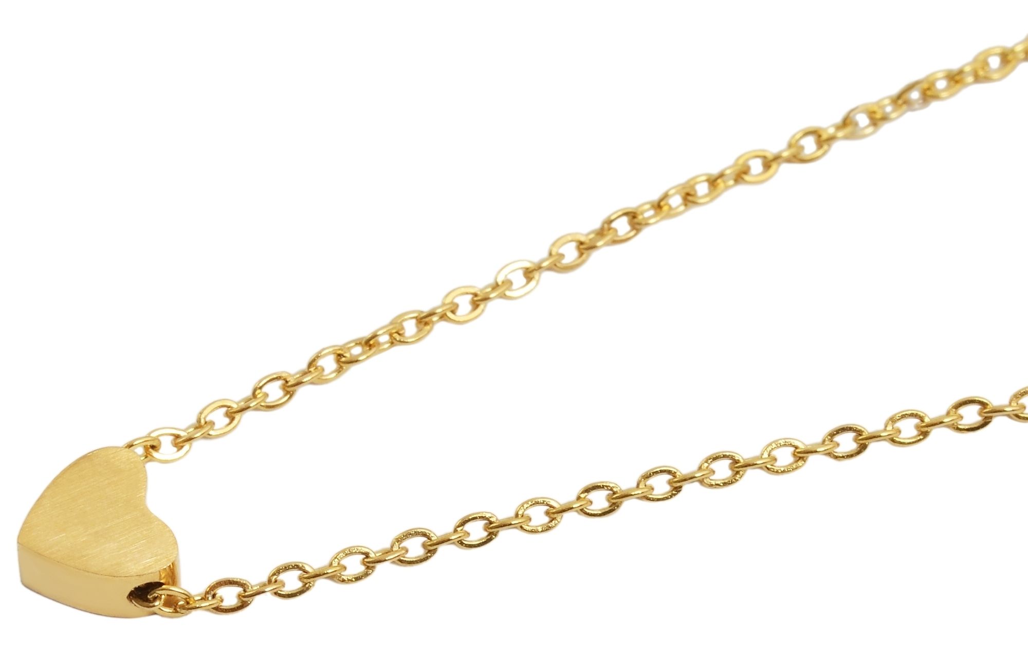 Akzent Edelstahl Halskette mit Anhänger, Länge: 43+5cm, goldfarbig