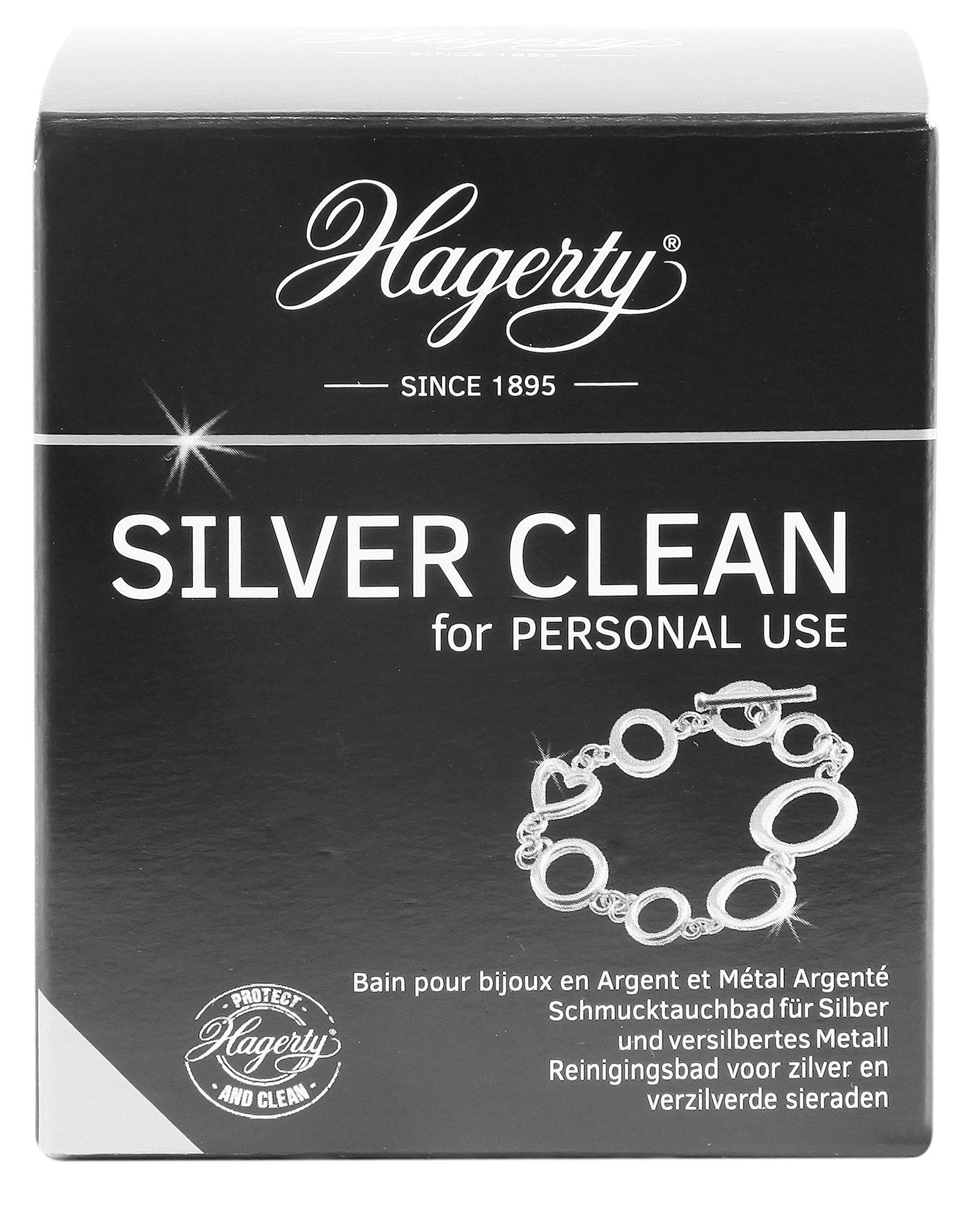 Hagerty Silver Clean Schmucktauchbad zur professionellen Schmuckreinigung, 170 ml