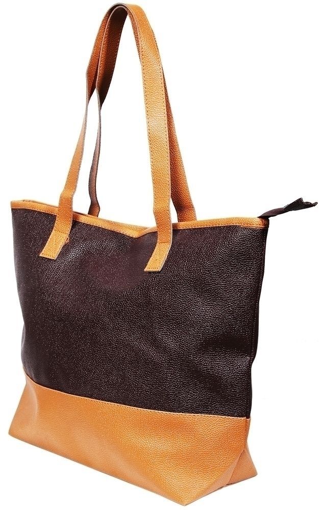 Damenhandtasche aus Lederimitation, Braun