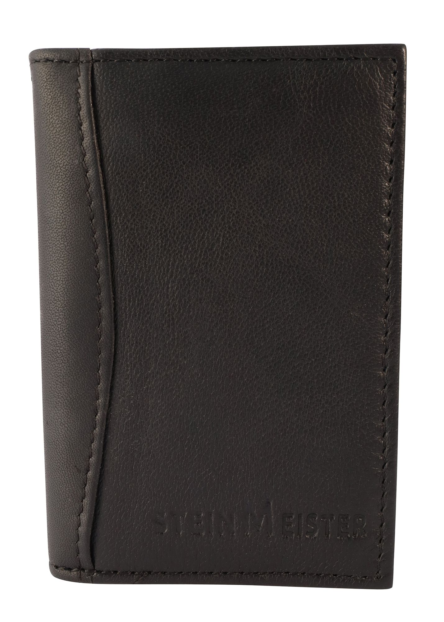 Steinmeister Kartenetui aus Echtleder, Hochformat, schwarz