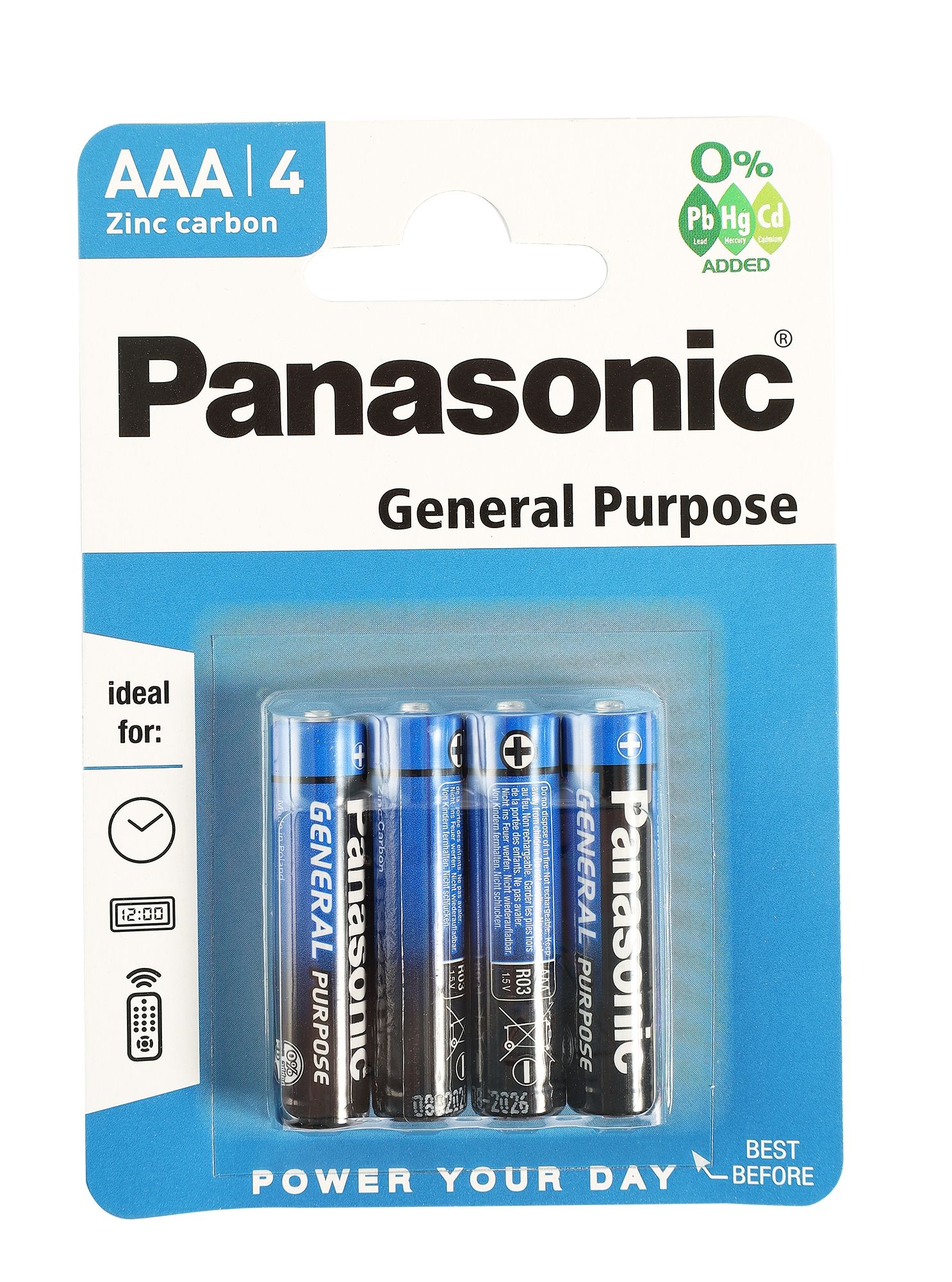 Panasonic General Purpose, AAA, Micro, 1,5 V, 4er Blister