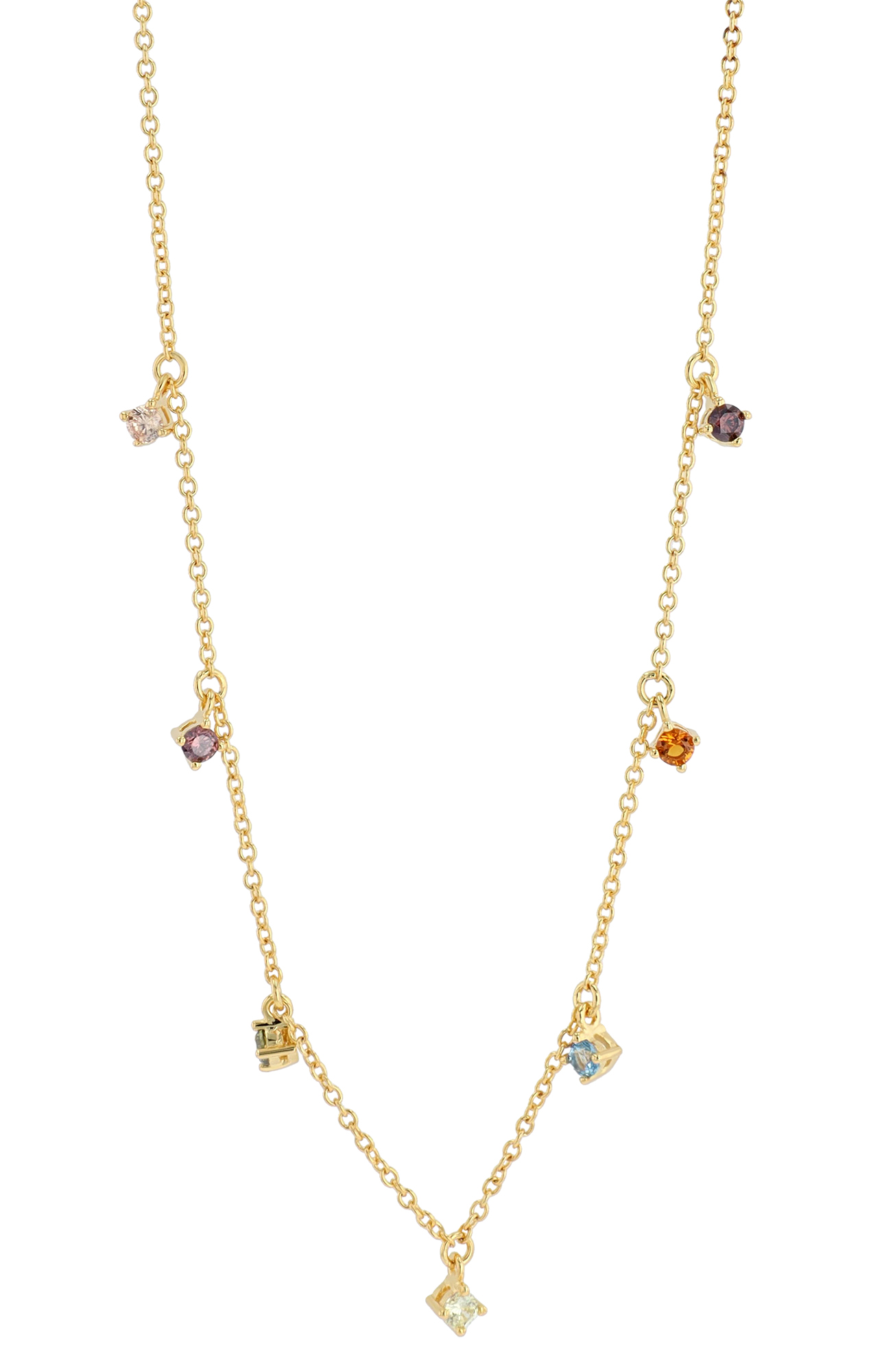 Sif Jakobs Jewellery 925/- Echt Silber Kette "Ellera Piccolo", Zirkonia (bunt), vgold., 45 cm (var.)