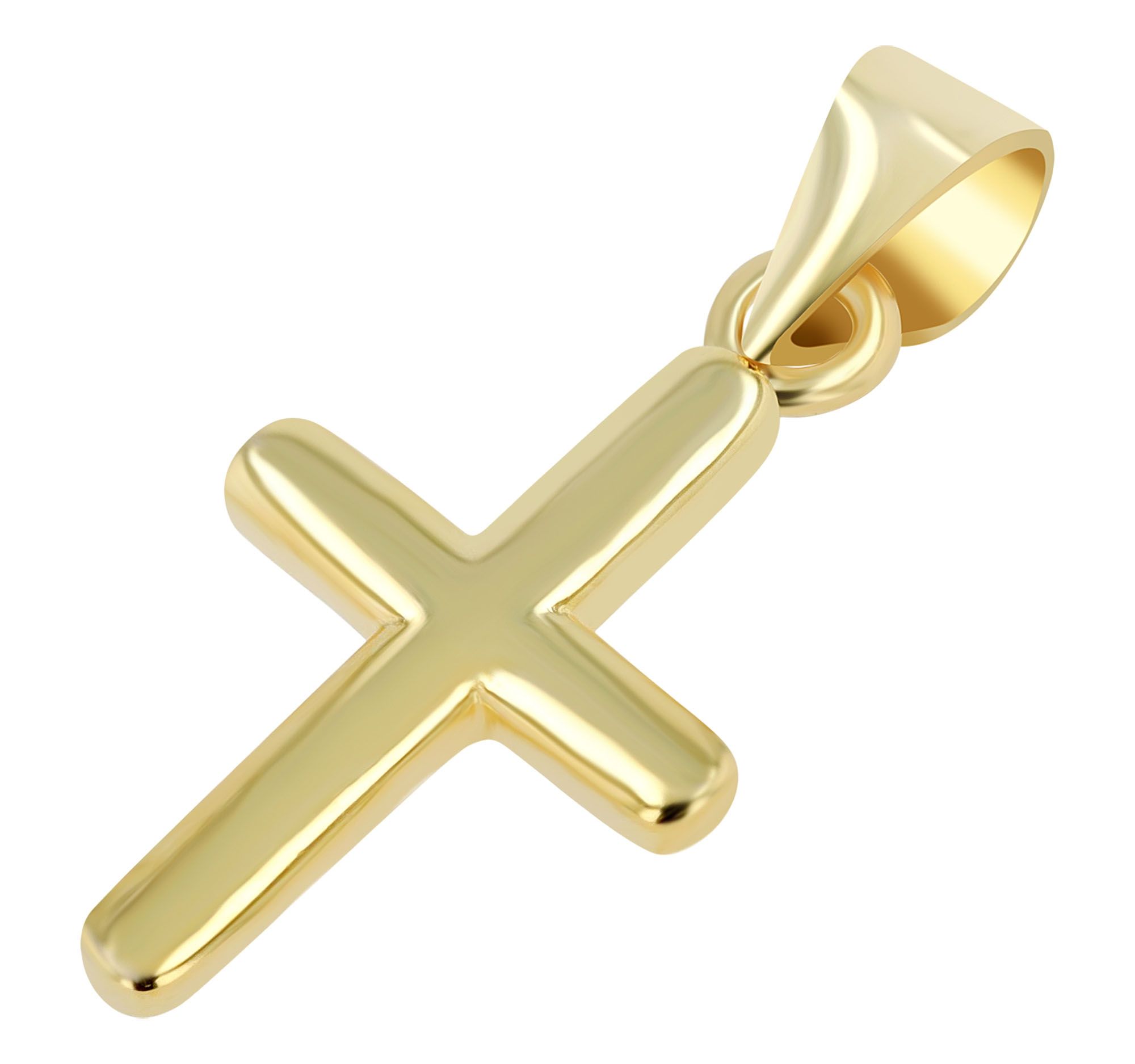 925/- Echt Silber Kreuzanhänger "Valeria", vergoldet