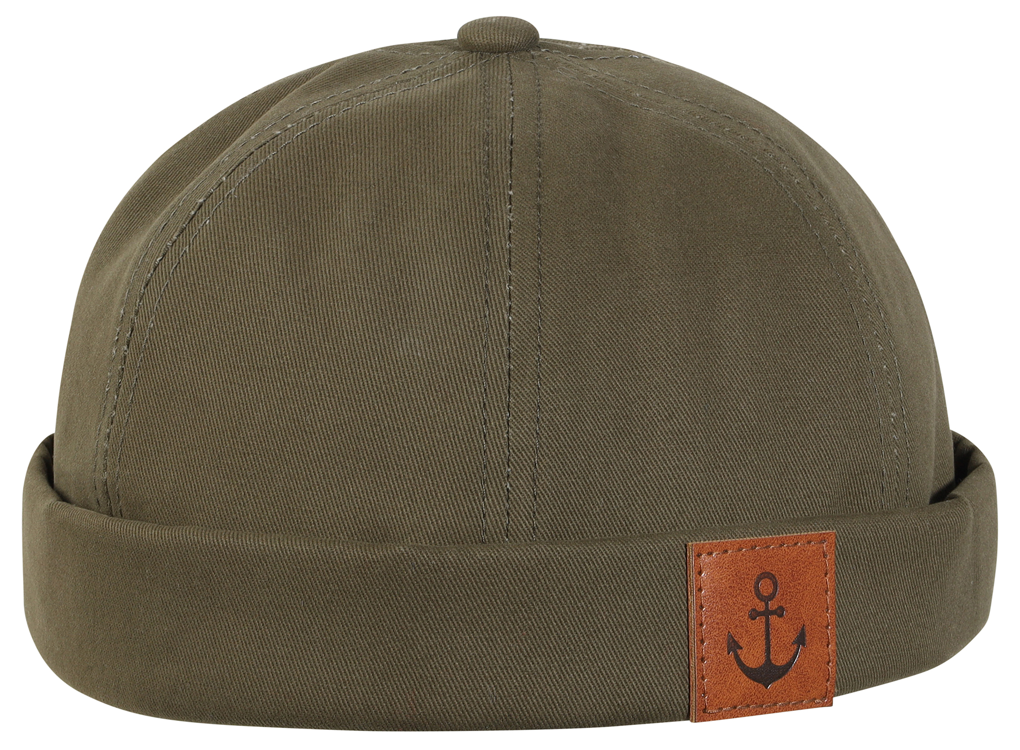 Docker Caps, VE-4, khaki mit Anker