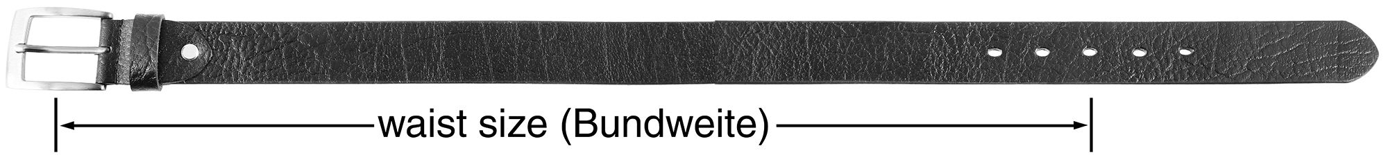 Leonardo Verrelli Echtleder Gürtel, schwarz, kürzbar, Länge 90 cm