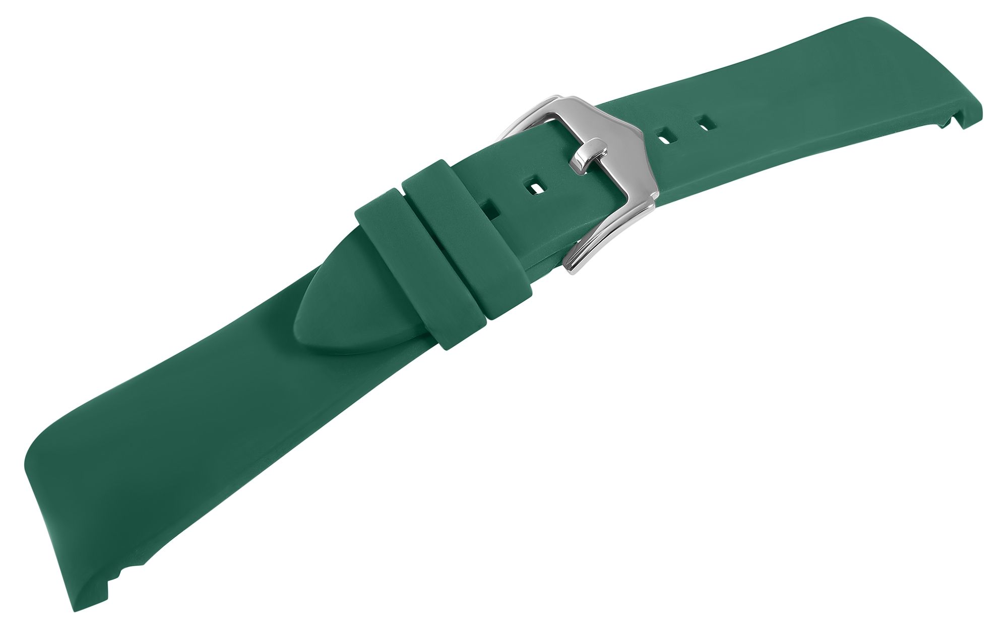 Silikon Uhrenarmband, Dornschließe, grün, 23 mm