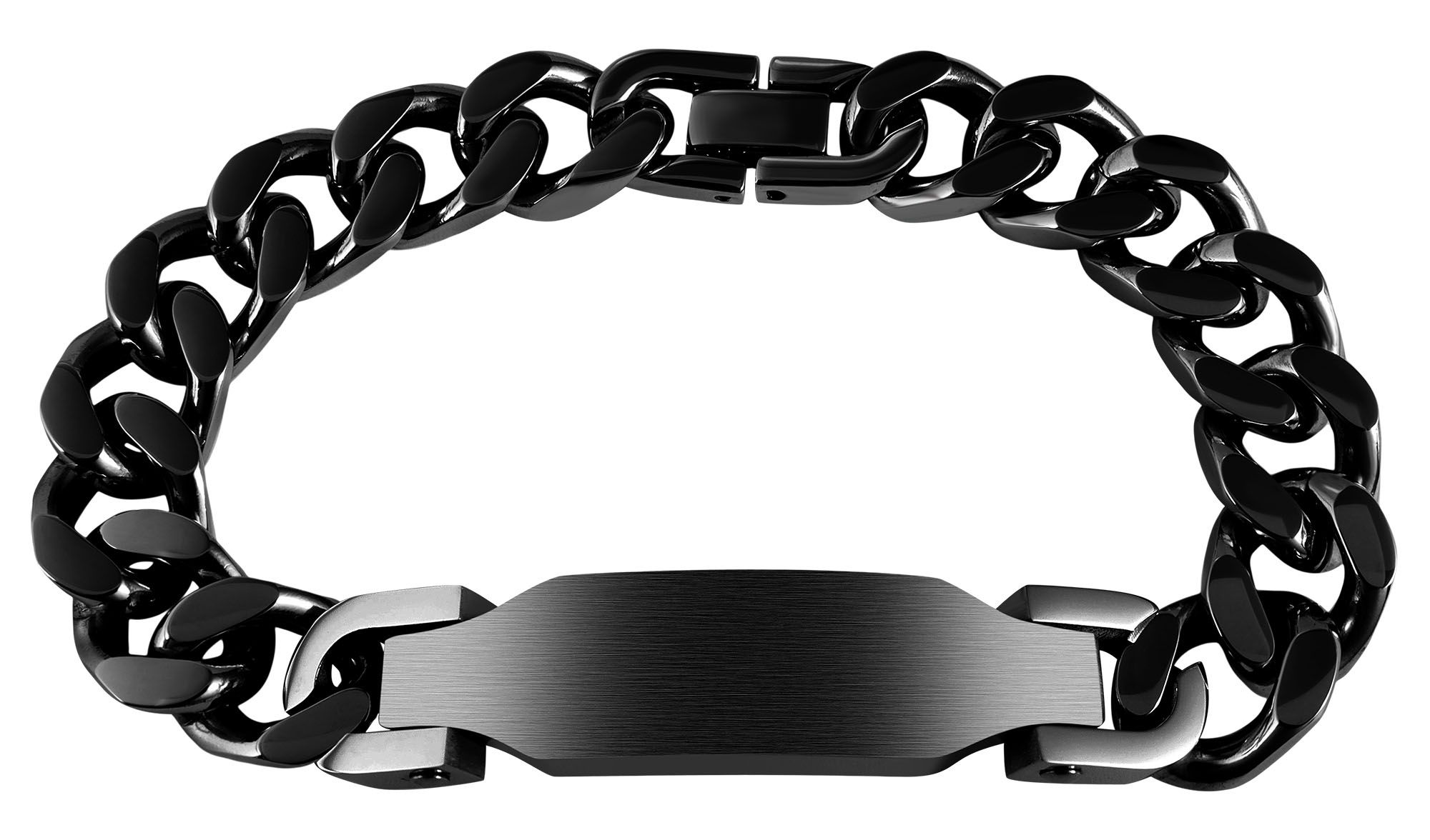 Edelstahl Armband mit Gravurplatte,