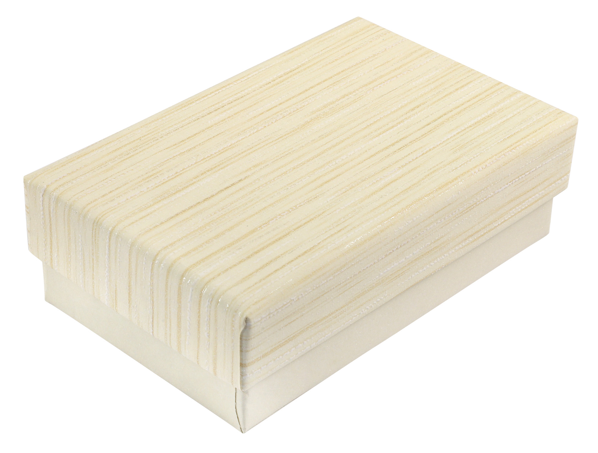 Papp Schmuckboxen, creme, VE24, 5 x 8 cm