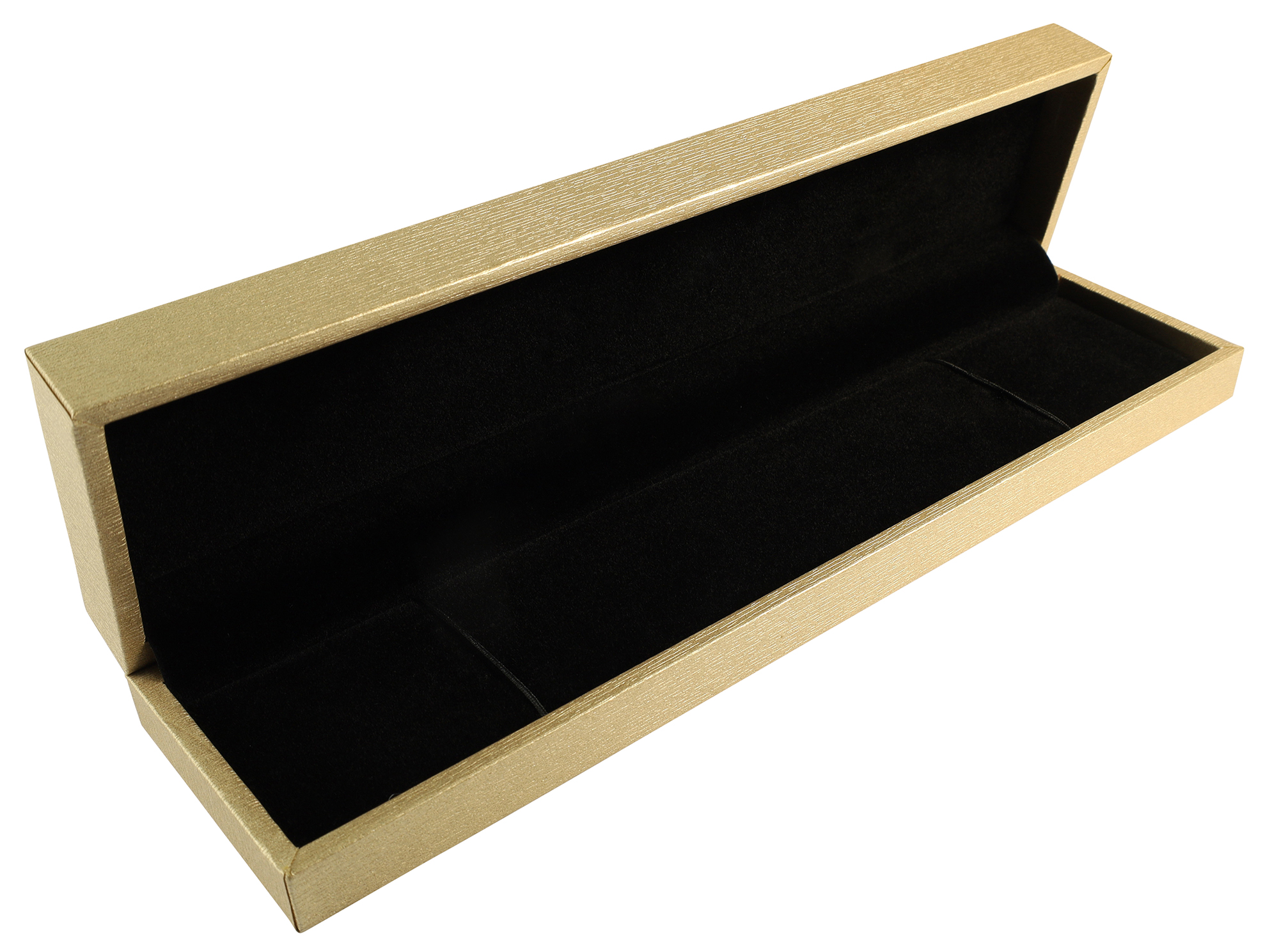 Schmuckboxen in Holzoptik, goldfarben, VE12, 6 x 24,4 cm