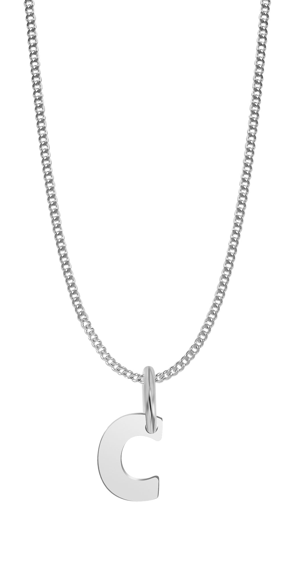 "Feinsil" 925/- Echt Silber Anhänger C, Buchstaben/ Initialien, rhodiniert