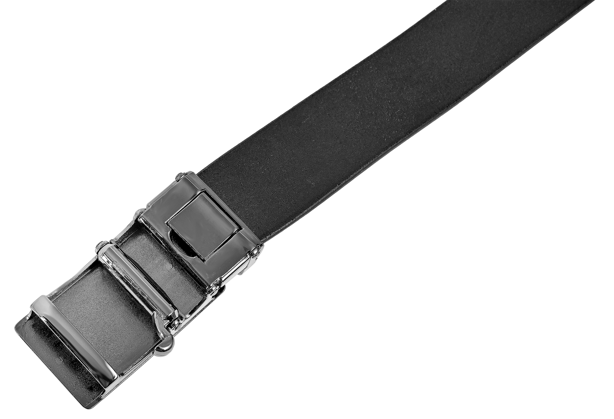 Leonardo Verrelli Echtleder Automatik-Gürtel, max. 90 cm/ 35 mm, schwarz - kürzbar