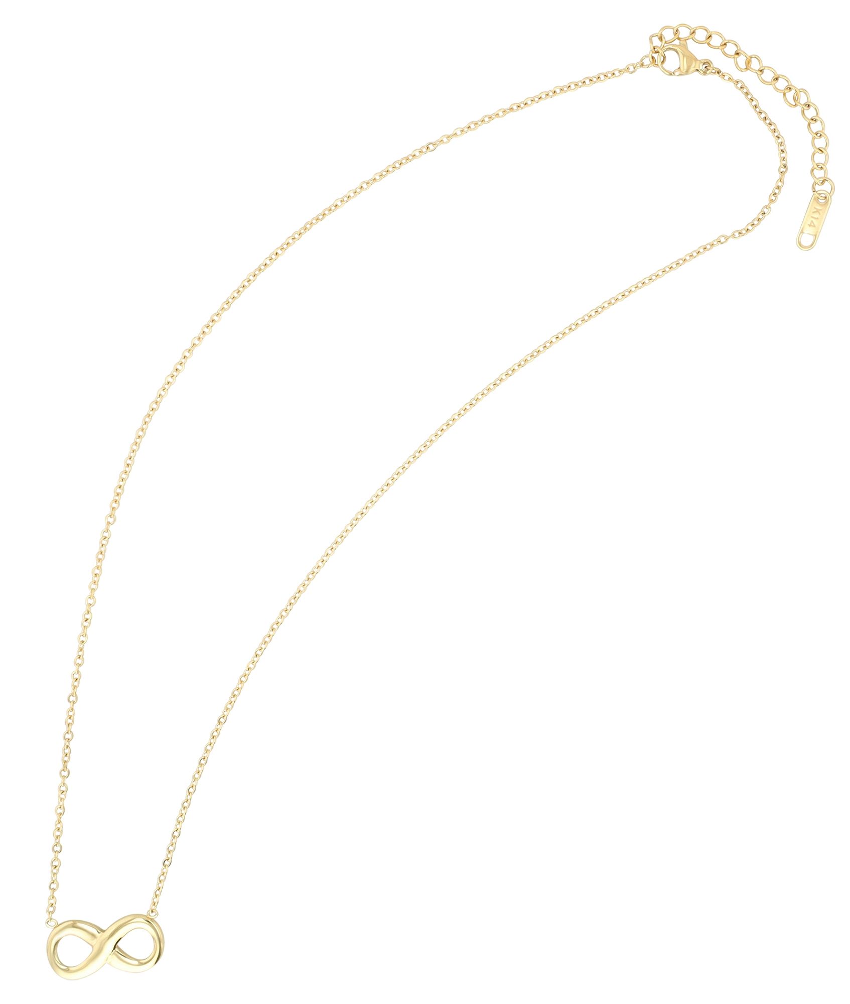 Akzent Infinity-Halskette "Idris" aus Edelstahl, 43+5 cm, goldfarben