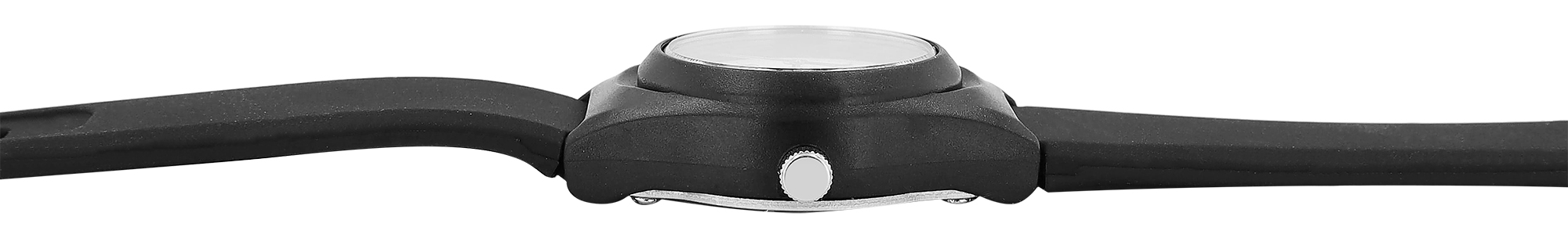 Q&Q Damenuhr mit Silikonarmband, 10 BAR, schwarz