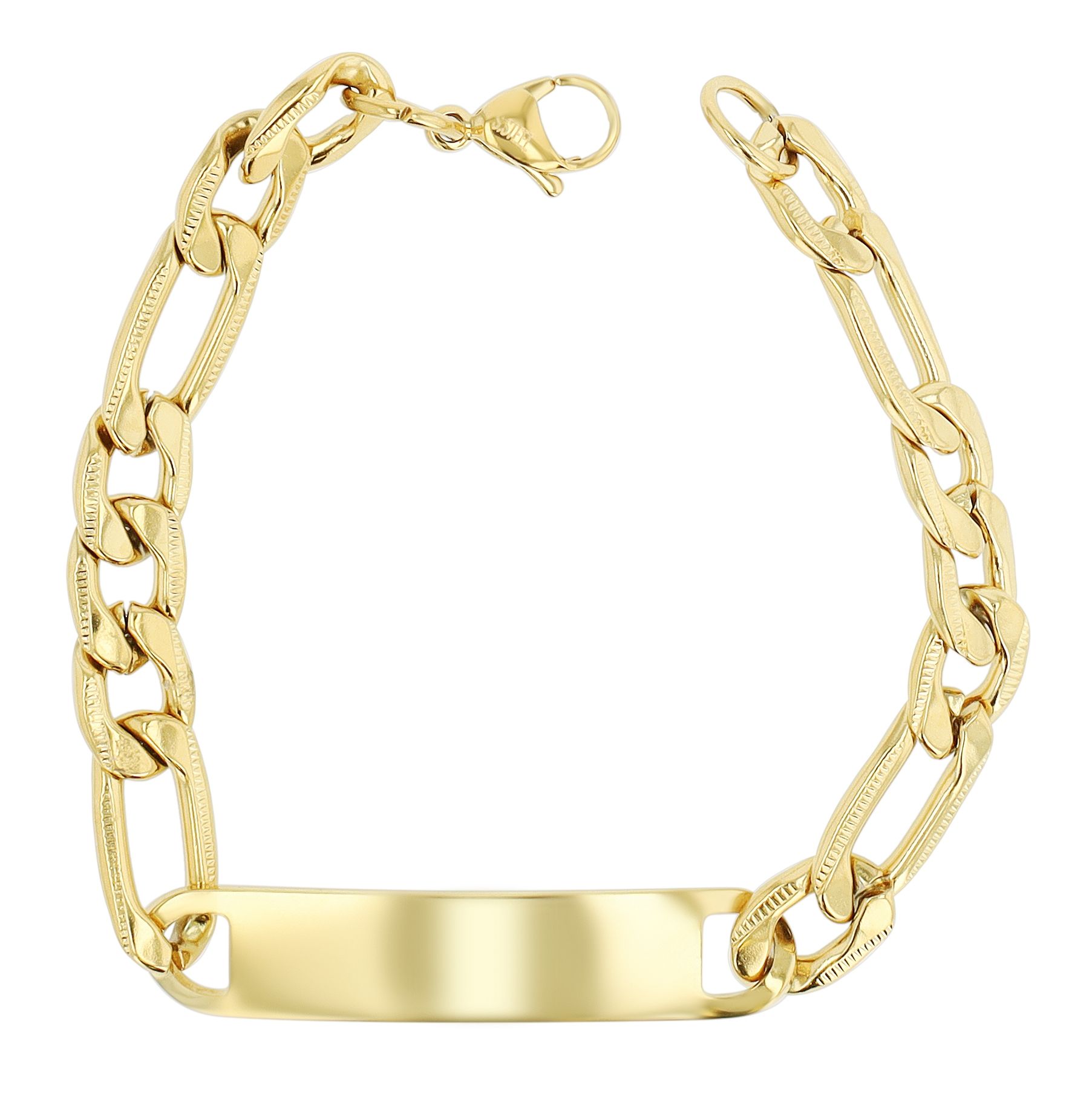 Akzent Gravurarmband "Dashiell", Edelstahl, 21 cm, goldfarben