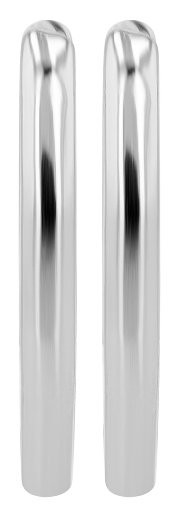 "Ajda" 925/- Echt Silber ovale Creole, rhodiniert