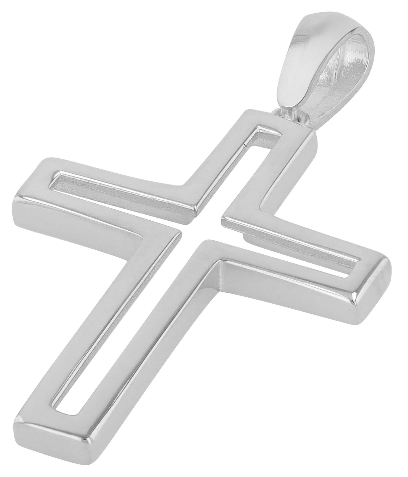 "Elia" 925/- Echt Silber Anhänger - Kreuz, silberfarben rhodiniert