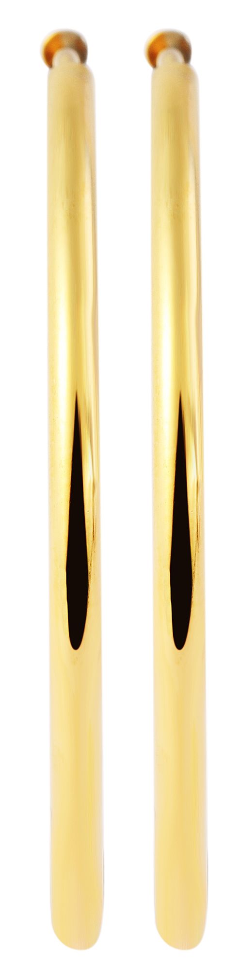 "Zuzu" Akzent Creolen aus Edelstahl, Ø 20 mm, bicolor (silberfarbig/ goldfarbig)