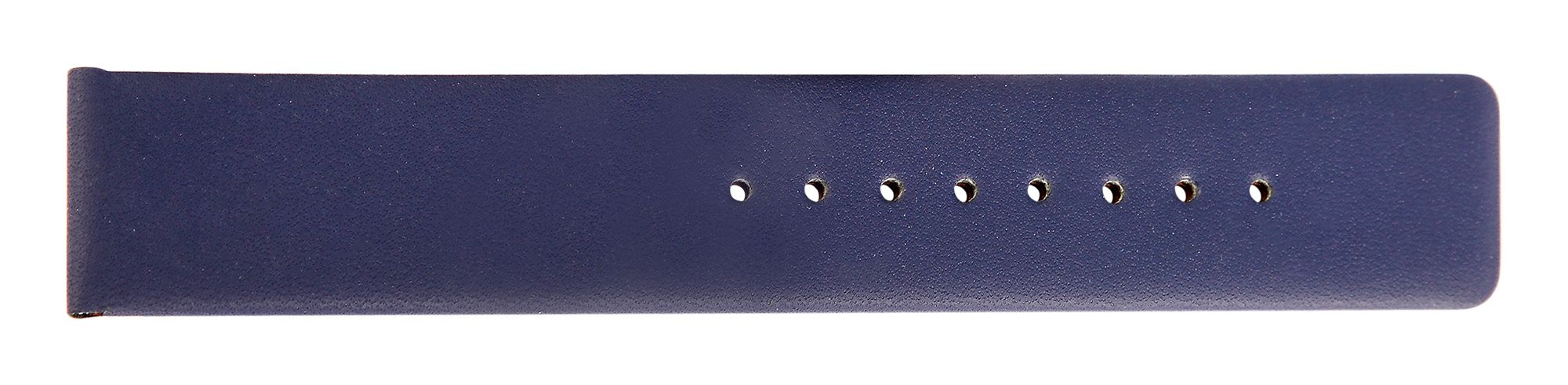 Echtleder Uhrenarmband, nahtlos, dunkelblau, 20 mm