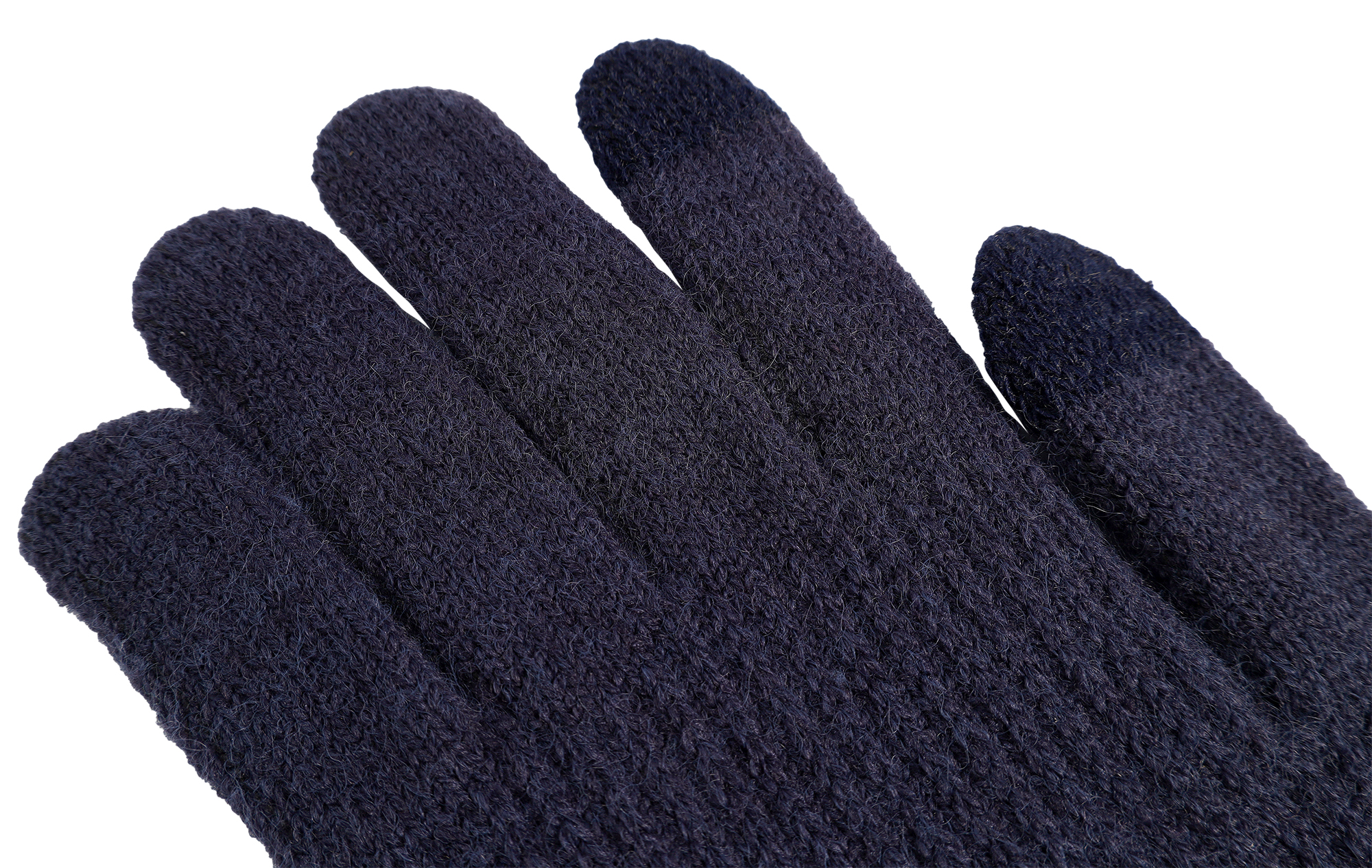 Herren-Handschuhe, Gr L, blau, Touch-Finger, 100% Polyester, VE-4