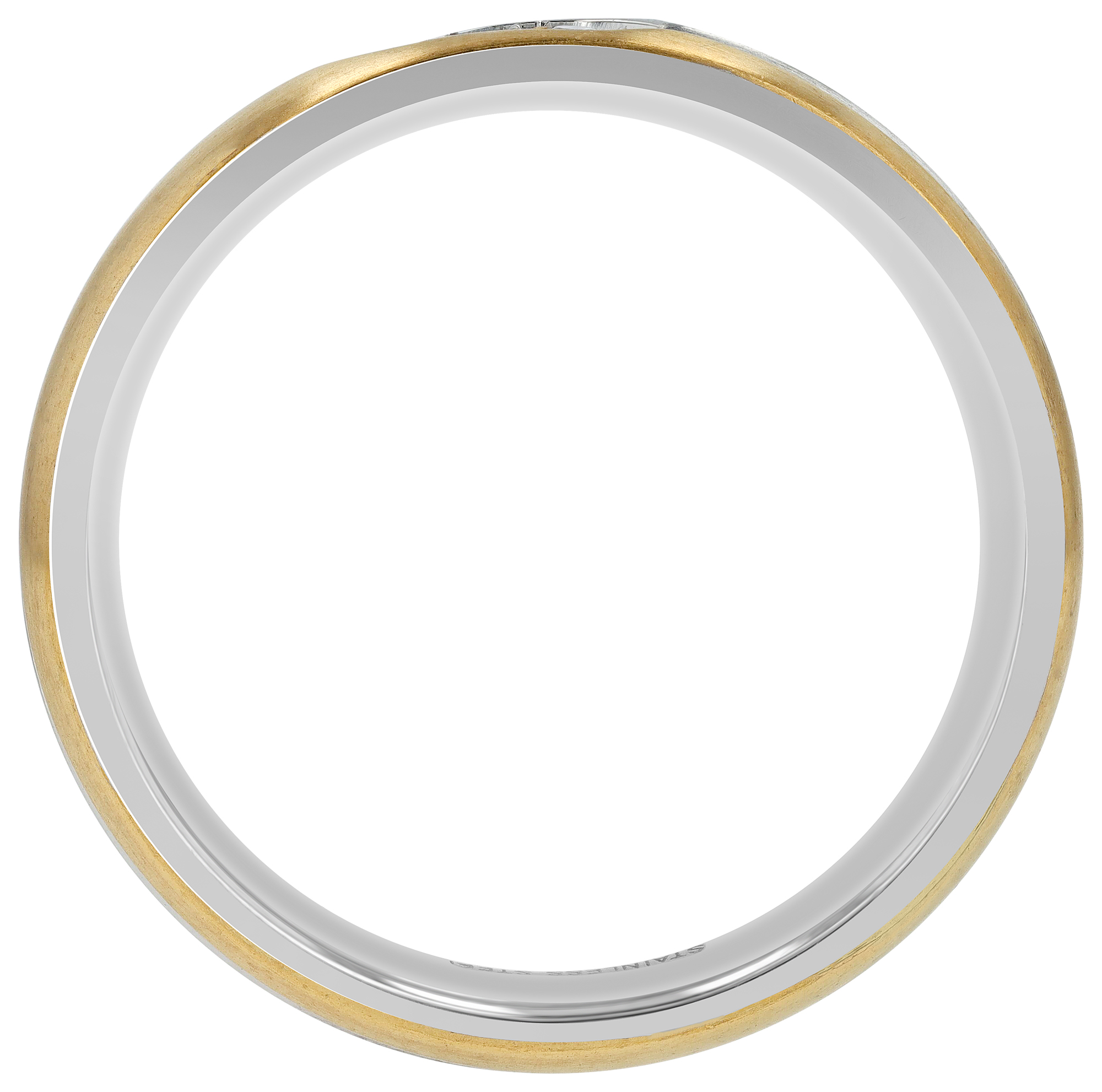 "Tempting Sweet" Edelstahl Damen-Partnerring, bicolor, Gr. 52