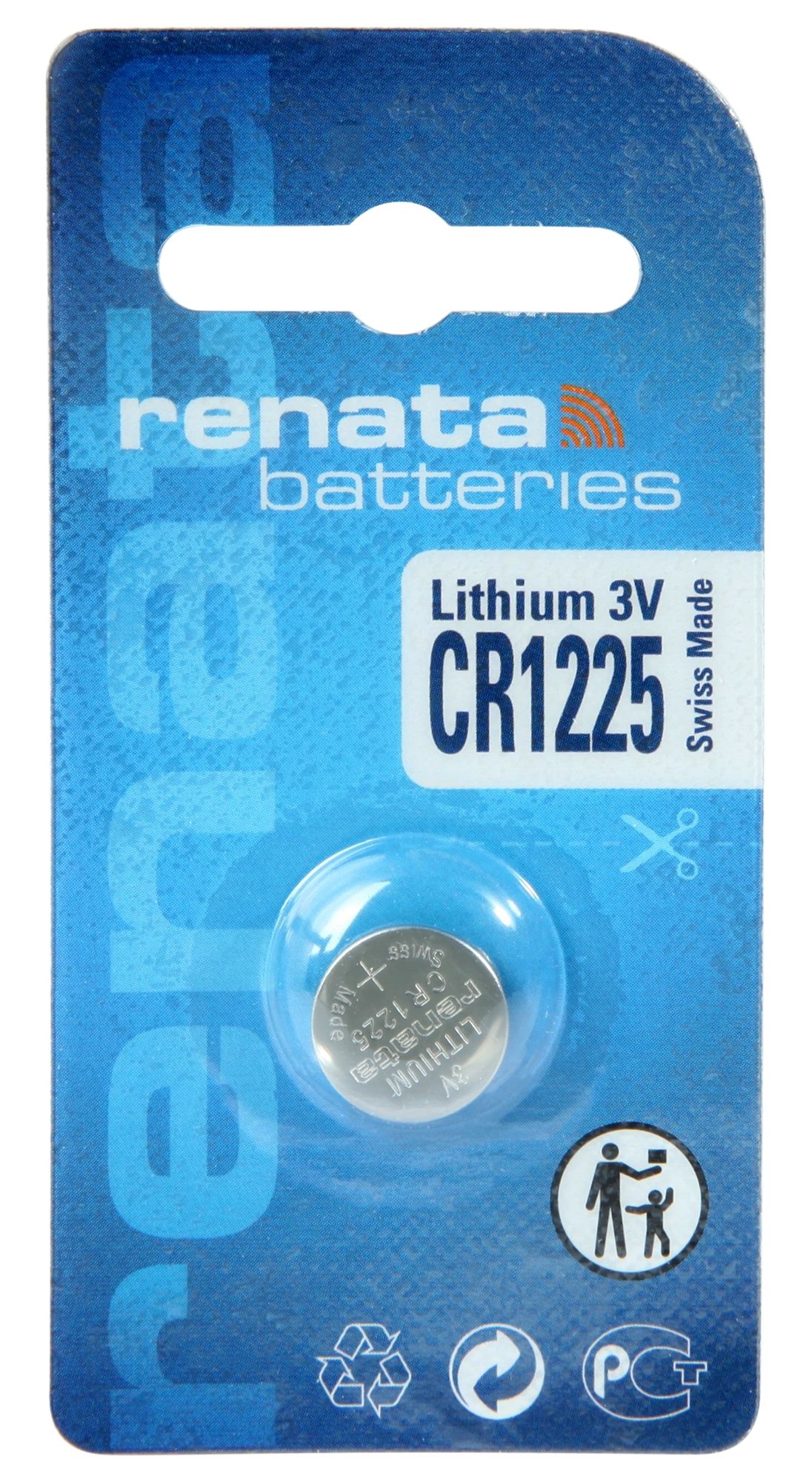 Renata Lithium Batterie, 3V , (Li/Mn02), CR1225