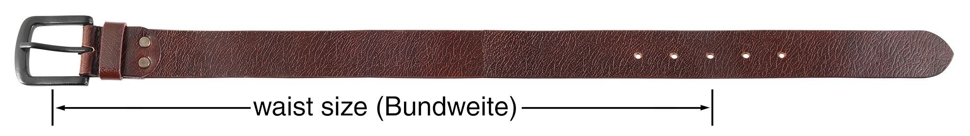 Leonardo Verrelli Echtledergürtel, Büffelleder, braun