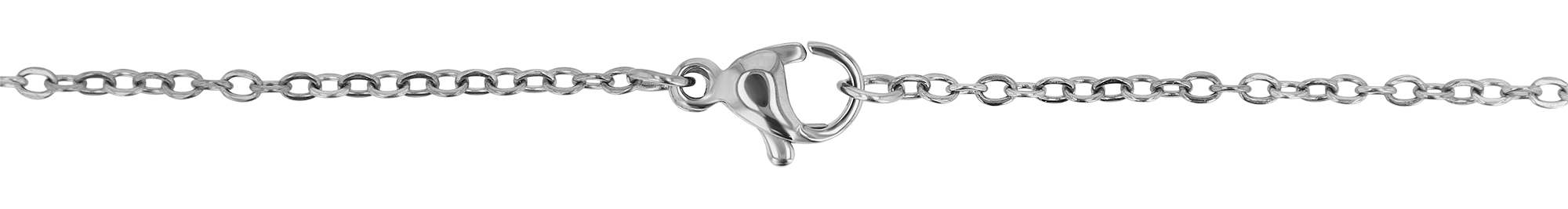 "Khamsa - Hand der Fatima" Edelstahlkette mit Anhänger, silberfarben, 45 cm