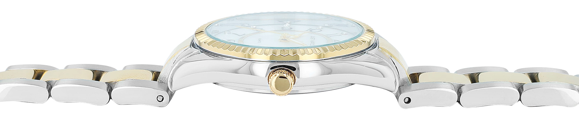 JUST WATCH Damenuhr "Lunaria" mit Edelstahlband, Simili, Ø 32 mm, bicolor/ Perlmutt