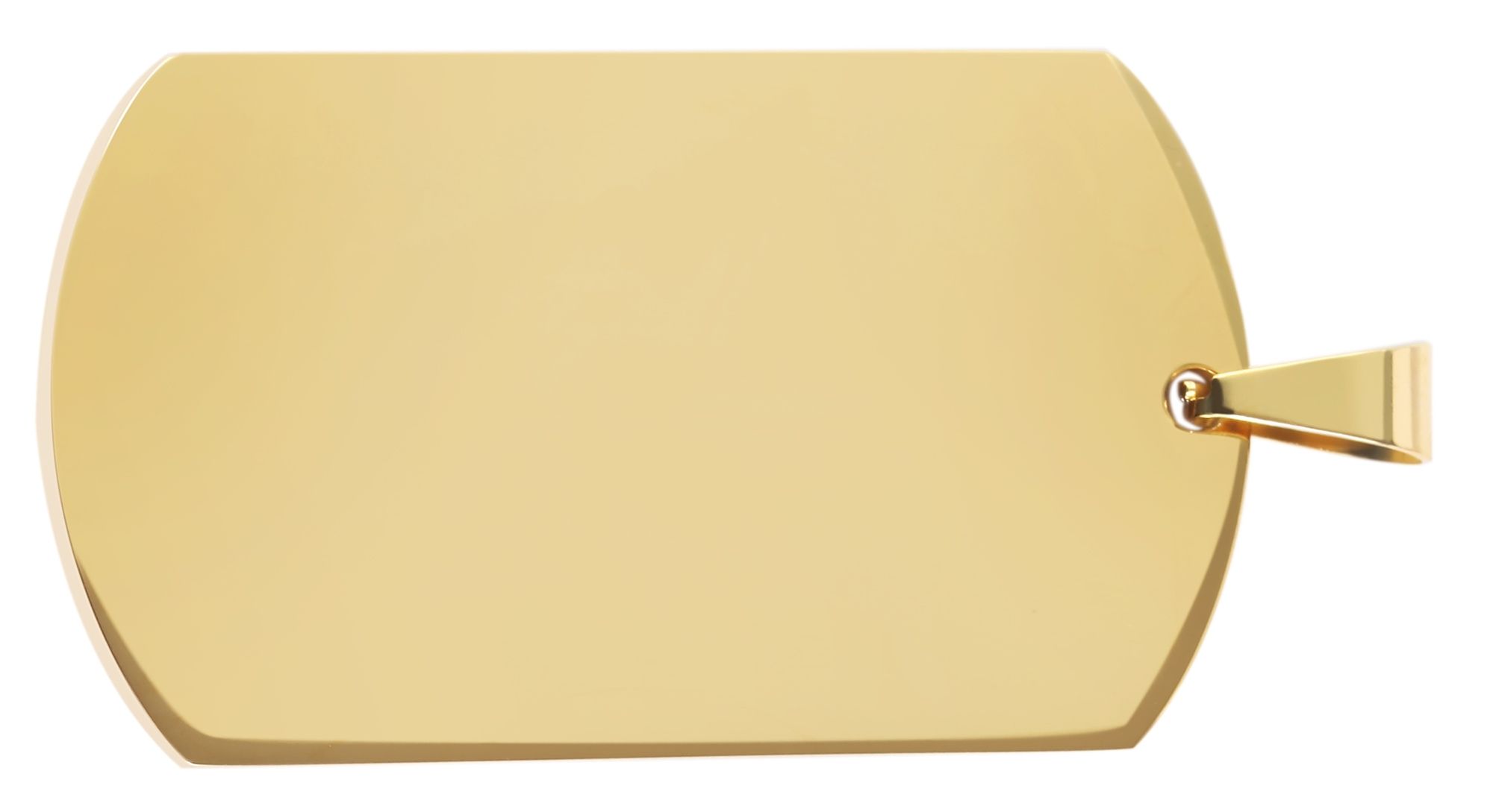 "Asha" Akzent Edelstahl Gravuranhänger/ Dog Tag, 50 x 29 mm, goldfarben