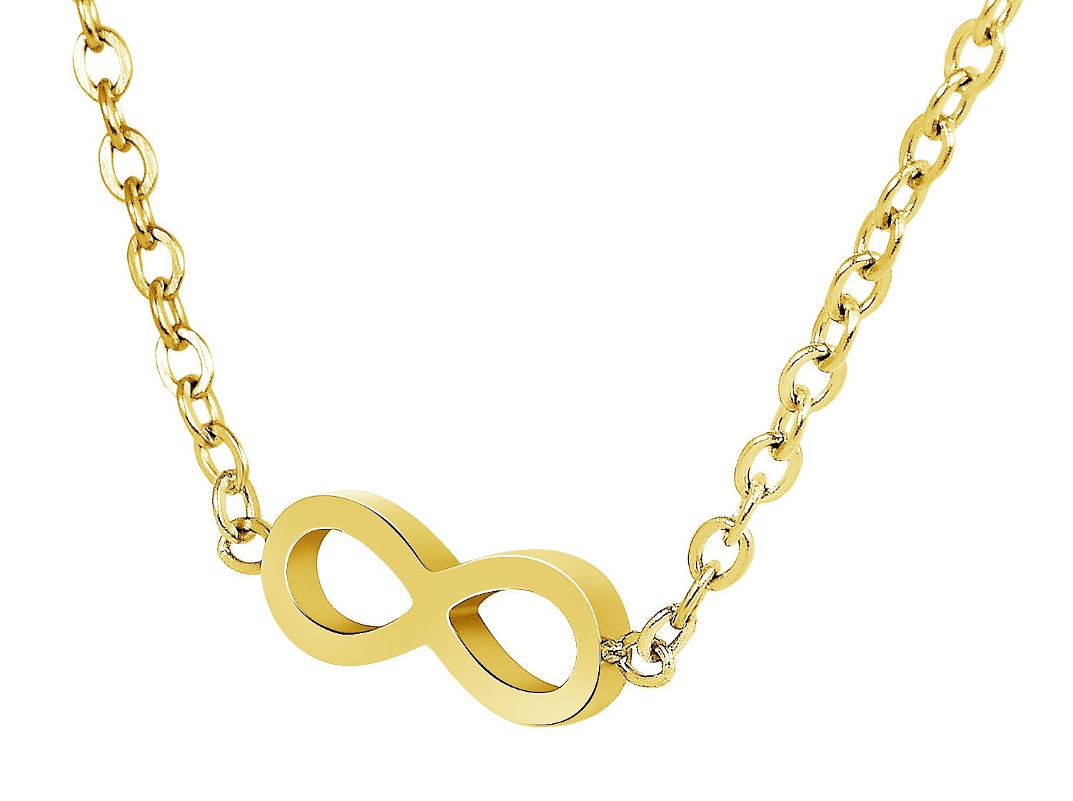 "Johanna", Edelstahl Ankerkette, Infinity, goldfarben, 43 cm
