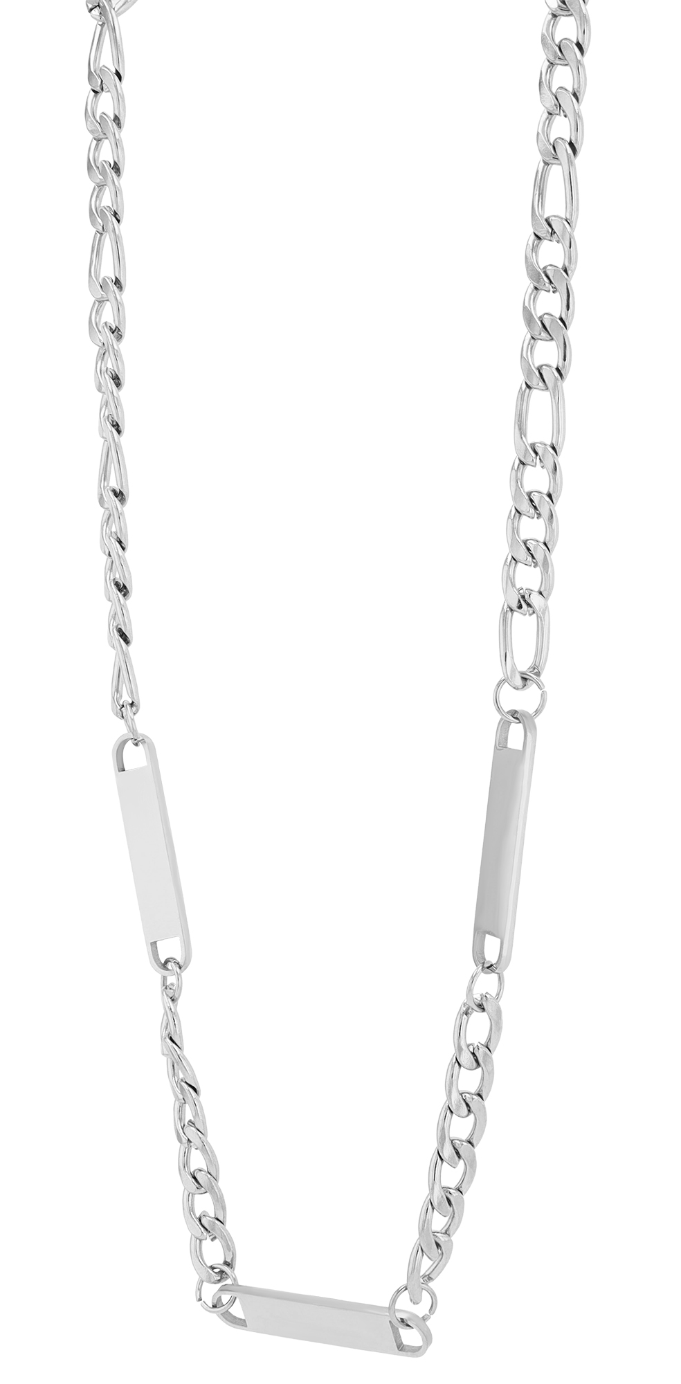 "Sasha" Edelstahl Figarokette, gravurfähig, Breite 6 mm