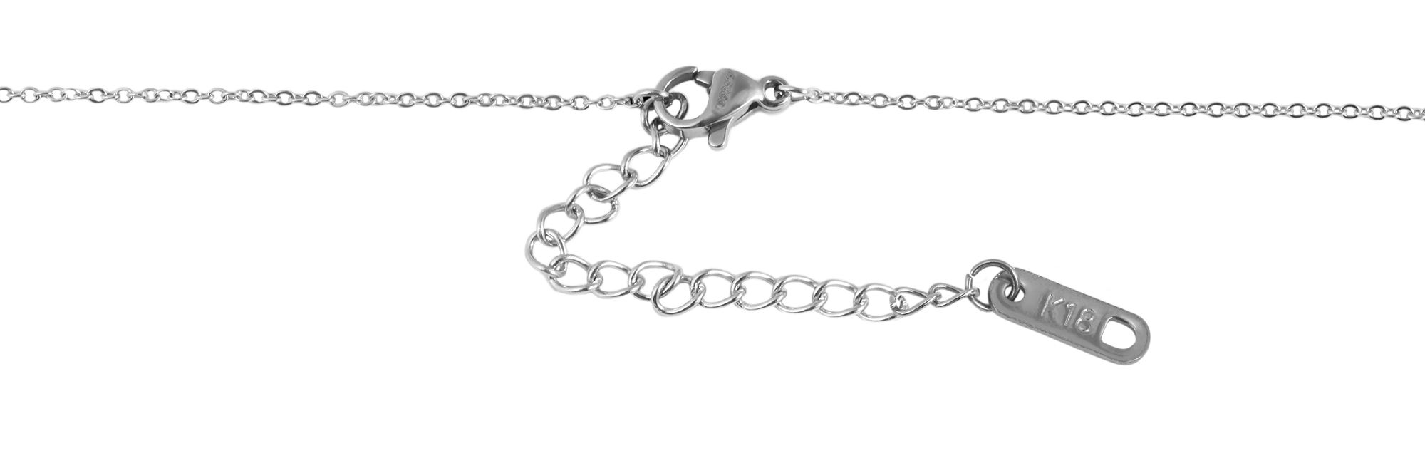Edelstahl Schmuckset, Kette 43 + 5cm mit Anhänger + Ohrringe, tricolor