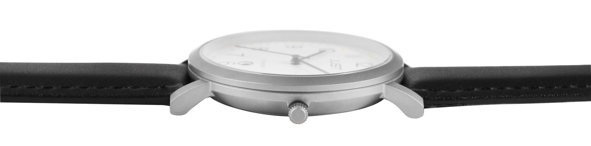Just Titan Herrenuhr "Keenan" mit Echtlederband, 5 ATM, schwarz/weiß