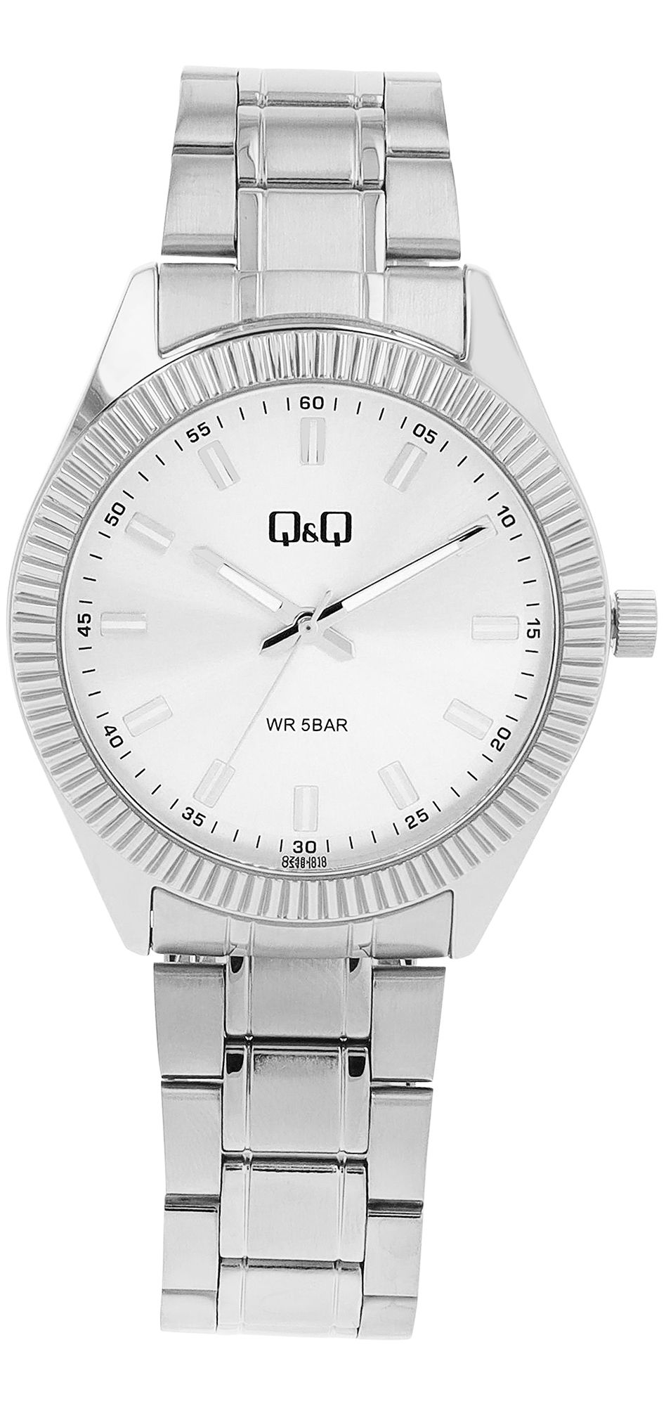 Q&Q Herrenuhr mit Edelstahlarmband, 5 Bar, silberfarben