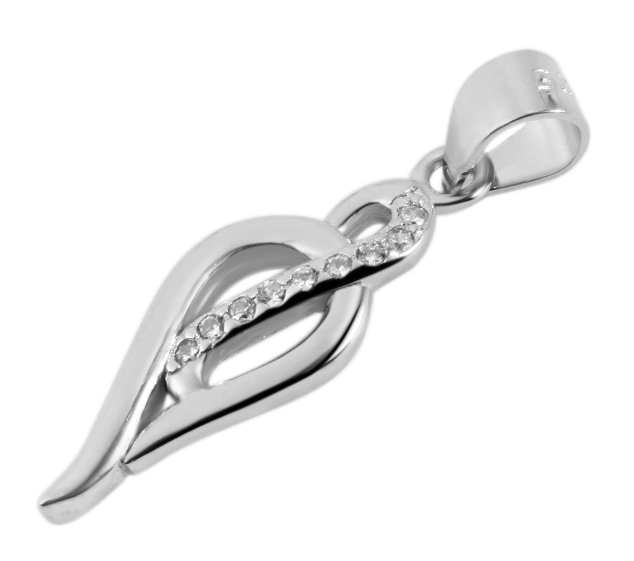 925/- Echt Silber Schmuckset "Cecilia" mit Ohrring und Anhänger, 925/rhodiniert