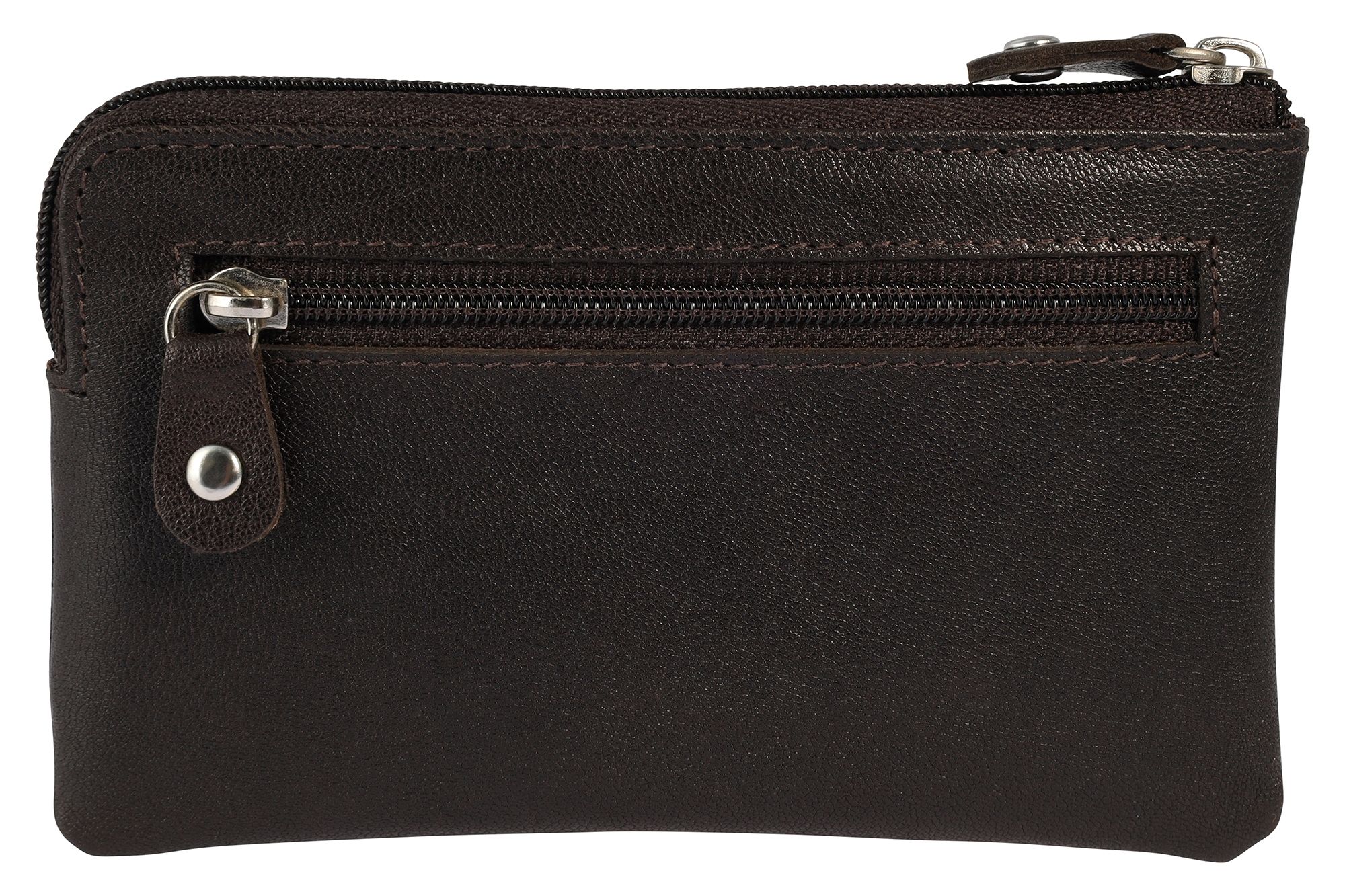 Carucci Echt Leder Schlüsselbeutel, RFID, braun/ tan
