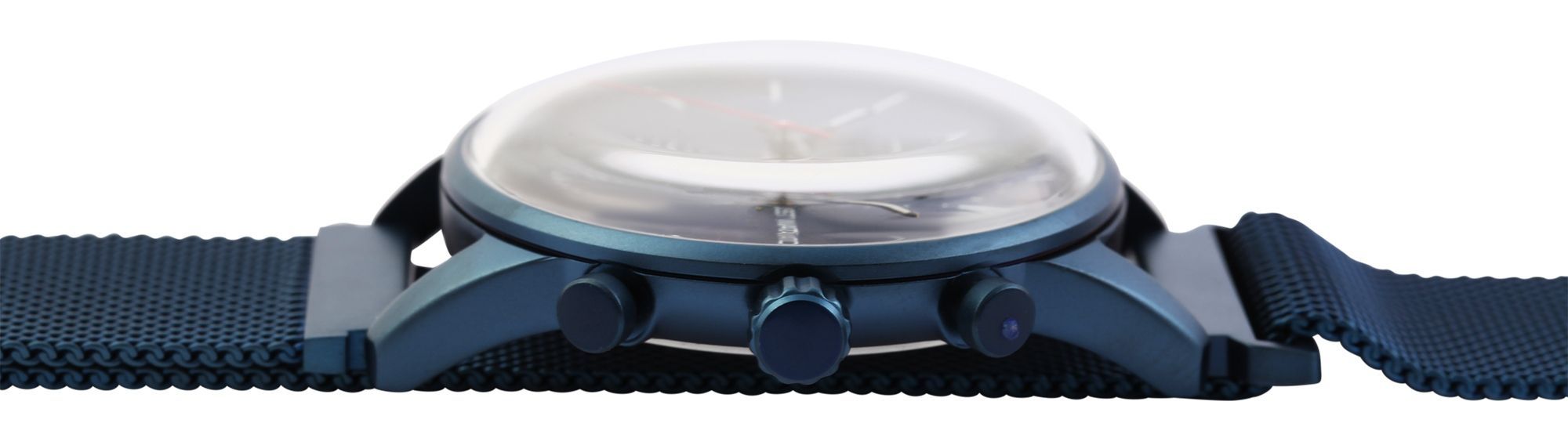 Just Watch Herrenuhr, Milanesearmband, blau