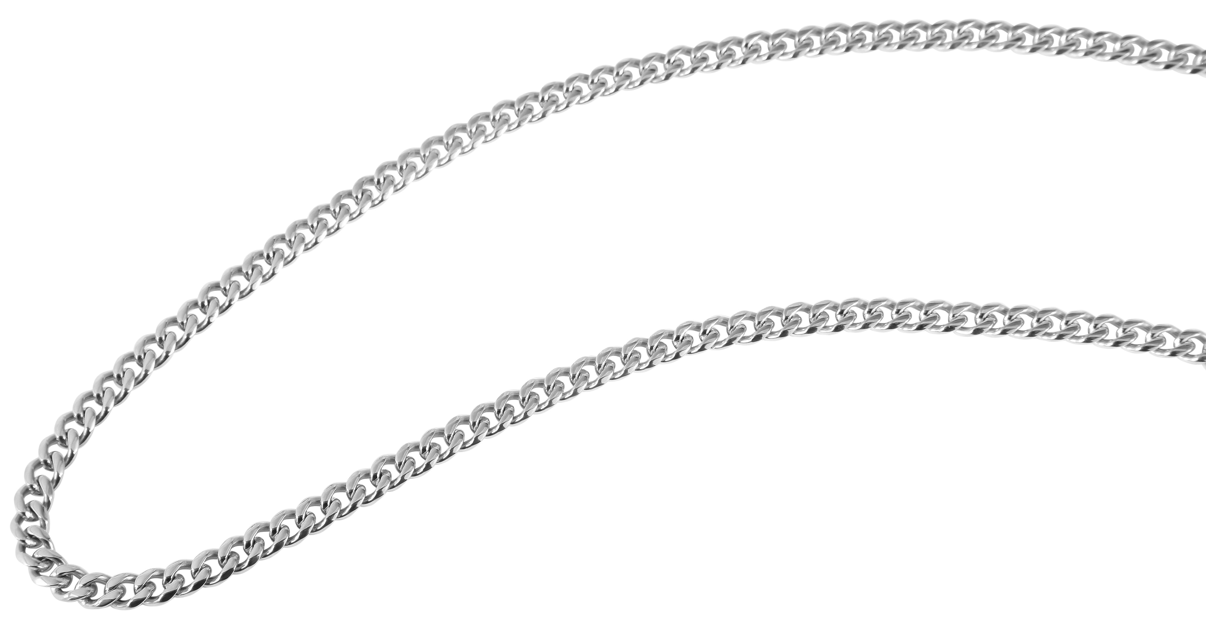 Akzent Edelstahlkette, Panzerkette, silberfarbig, 50 cm